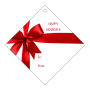 Diamond Large Present Ribbon To From Christmas Hang Tag